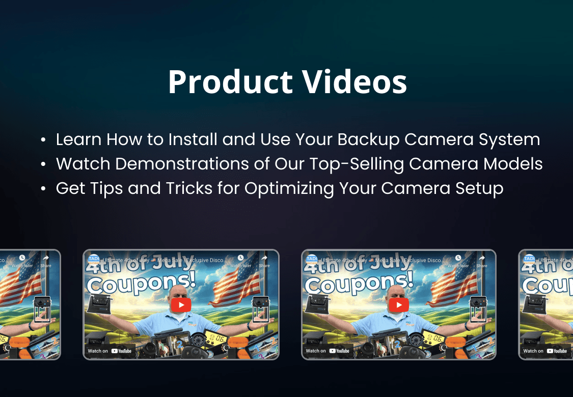 Backup camera installation and how-to videos