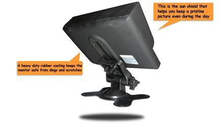 Wireless Rear-View System for RVs with 3 Cameras and Split Screen Monitor