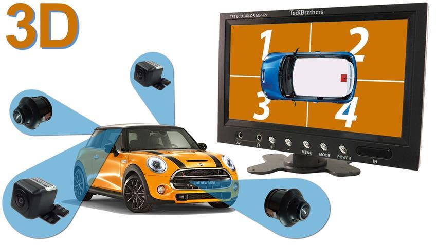 360 Degree Car Camera System in 3D for Surround View with DVR (V2)
