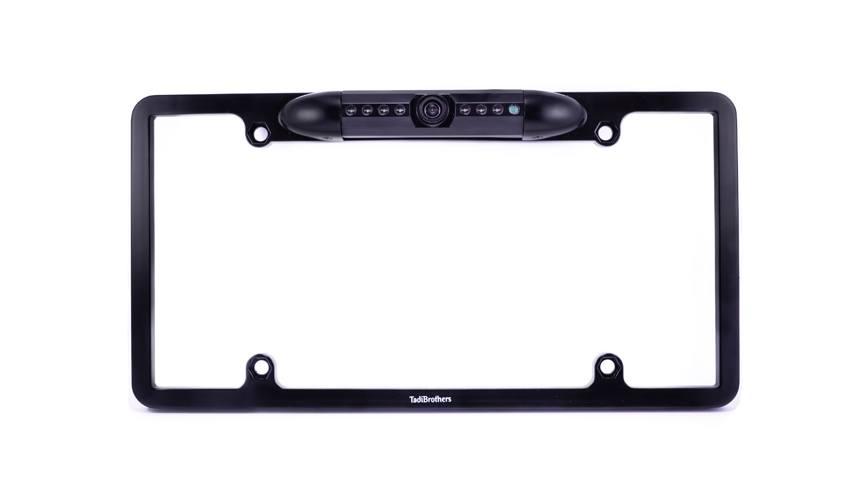 Black Full Frame High Definition License Plate Backup Camera