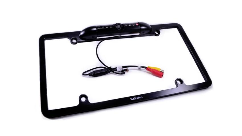 Black Full Frame High Definition License Plate Backup Camera