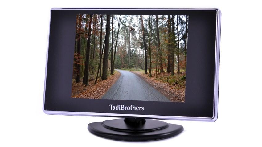 License Plate Backup Camera with a Small Rear View Monitor