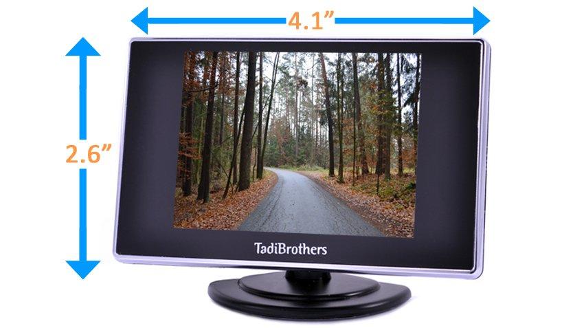 License Plate Backup Camera with a Small Rear View Monitor