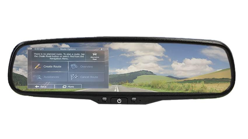 Full Mirror GPS Navigation System with Android Auto & optional Backup Camera
