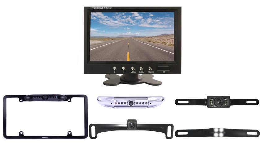 License Plate Backup Camera with Rear View Monitor