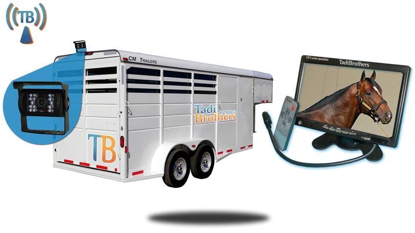OVERSTOCK 7-Inch Horse Trailer Monitor with Wireless Mounted Backup Camera
