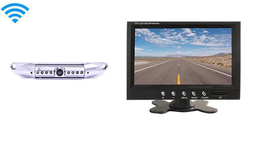 Wireless High Definition License Plate Backup Camera with Rear View Monitor