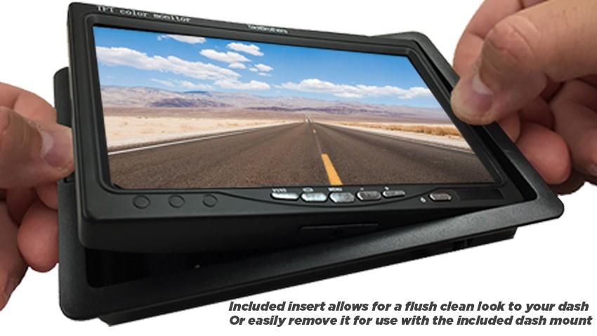 Wireless Rear-View System for RVs with 3 Cameras and Split Screen Monitor
