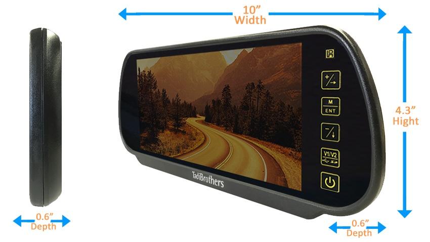 7-Inch Full Replacement Rear View Mirror with Optional Backup Camera