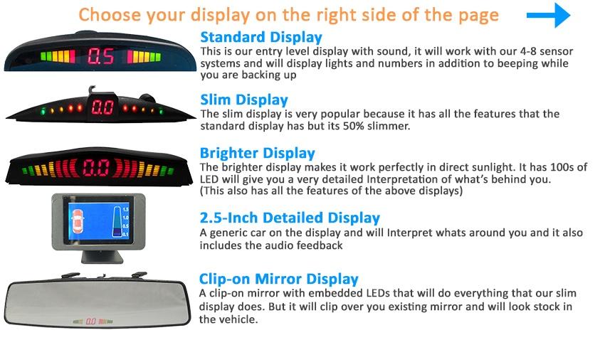 Parking Sensor System with 2.5-inch Flat Display