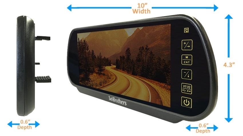 RV Backup Camera With Rear View Mirror Monitor