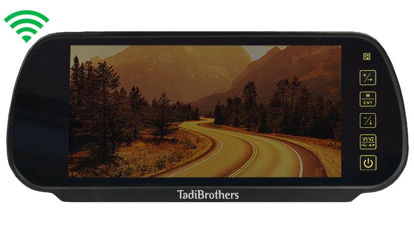 1080P Digital Wireless Rear View Mirror System with 1  RV Camera and Two Side Cameras (V3)