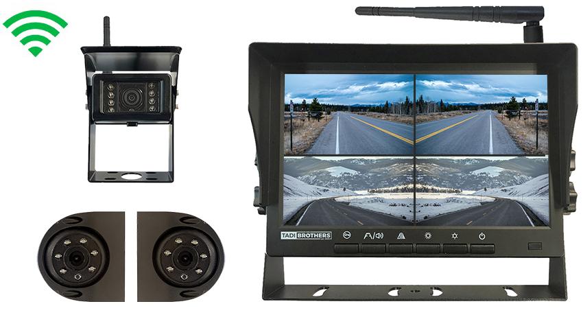OVERSTOCK Digital Wireless Rear View System for RV with 1  RV Cameraand Two Side Cameras