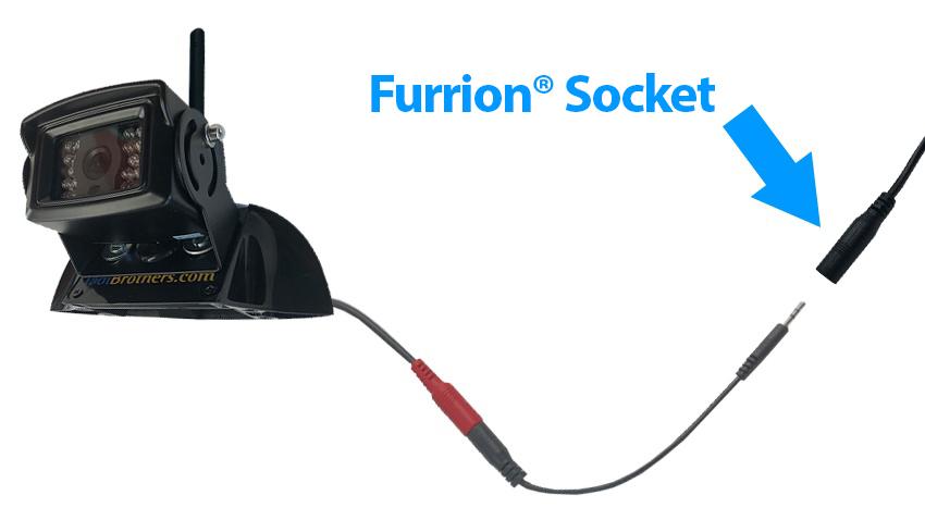 Furrion ® Compatible Backup Camera Bracket Adapter for FRCBRKT-BL with power adapter