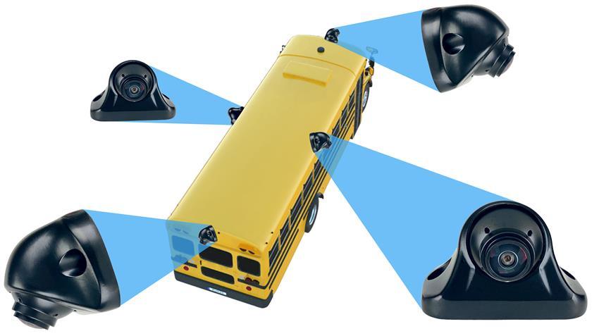 360 Degree School Bus Camera System in 3D for Surround View with Integrated DVR