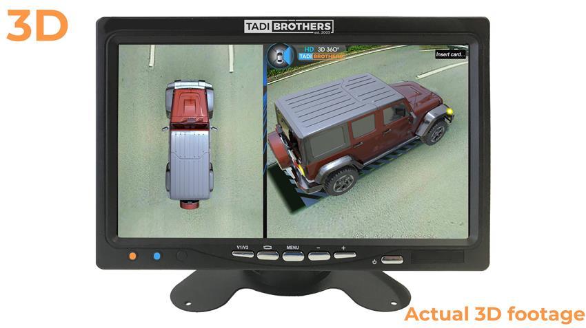360 Degree Jeep Camera System in 3D for Surround View with Integrated DVR