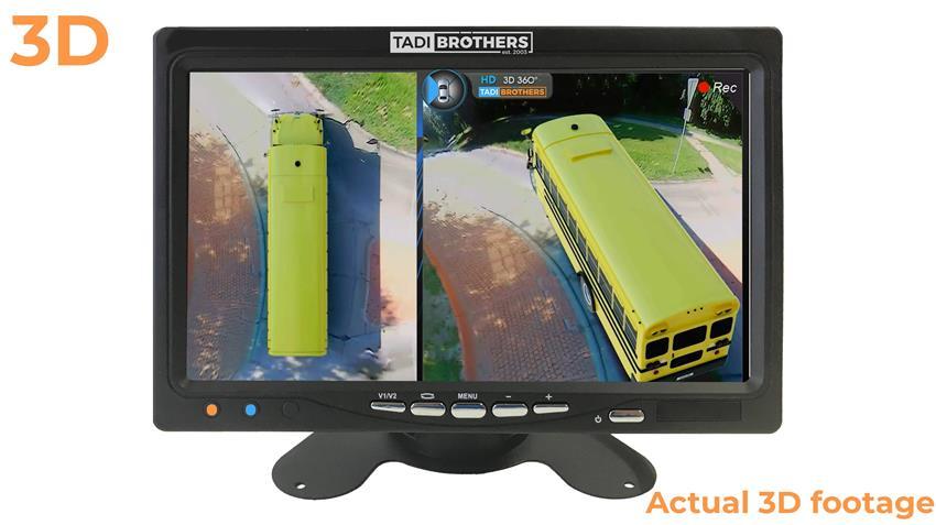360 Degree School Bus Camera System in 3D for Surround View with Integrated DVR