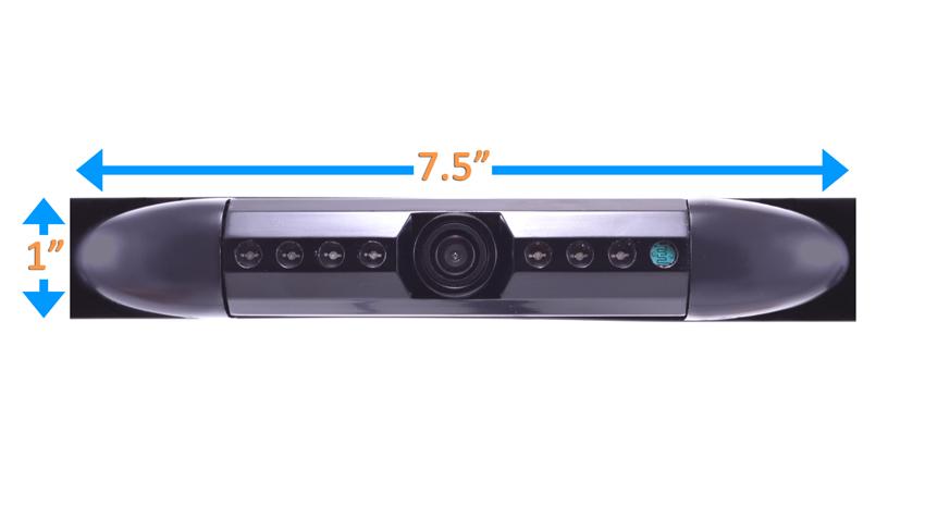 Black Full Frame High Definition License Plate Backup Camera