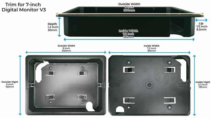 1080P Digital Wireless Rear View System with 1  RV Camera and Two Side Cameras (V3)