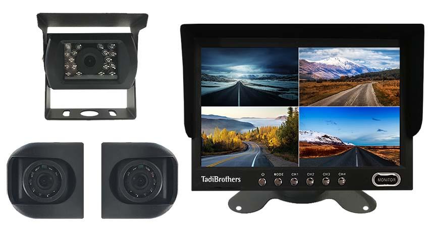 1080P Rear-View System for RVs with 3 AHD Cameras and Backup Monitor (2023)