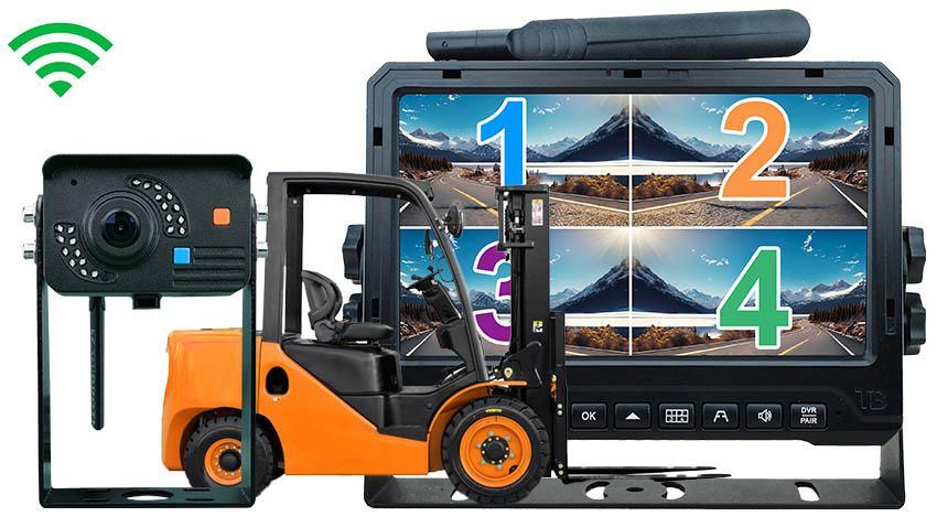 Digital Wireless 1080p Fork Lift Backup Camera System (300ft+ Range) with Wireless Battery 