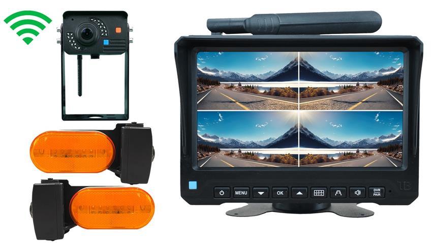 Digital Wireless Rear View 1080P System with 1  RV Camera and Two Marker Light Cameras (V3)