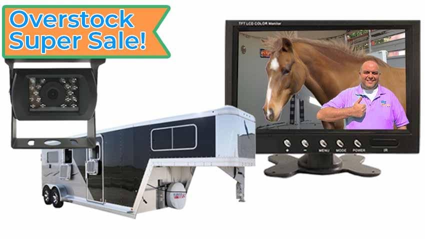 OVERSTOCK 7-Inch Horse Trailer Monitor with Wireless Mounted Backup Camera
