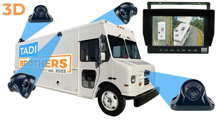 360° Delivery Truck System in 3D with Surround View and DVR (4 Cameras)