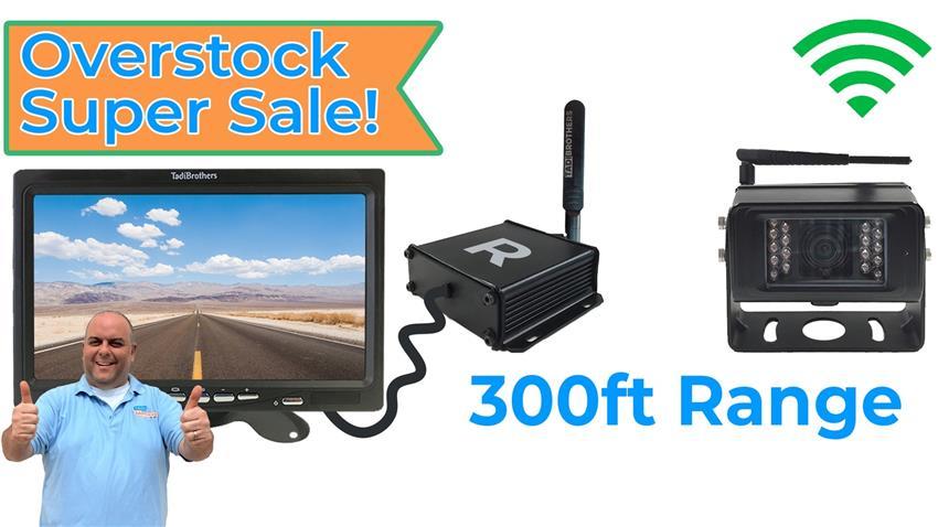 OVERSTOCK 300ft Digital Wireless 1080P RV Camera and 7-inch screen (V3)