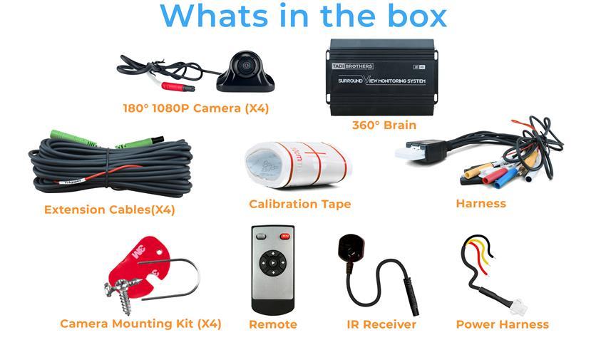 4G Cellular 360° Van Surround View Camera System in 3D for with with remote viewing (1080P)