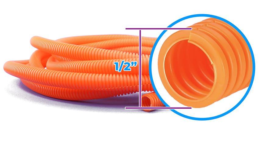 20ft High-Temp Split Loom Wire Tubing – Flexible Conduit Cover (TEMP)