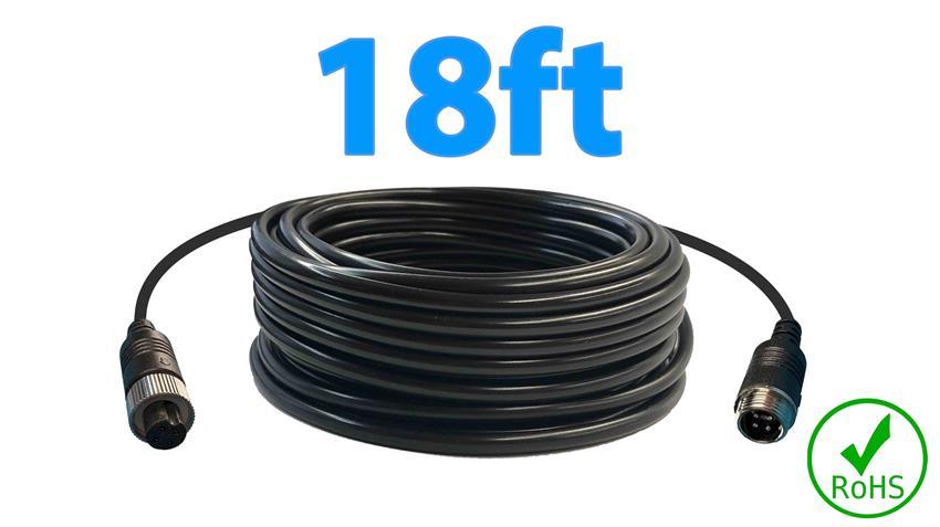 18ft 4 Pin Aviator Connection Locking Cable for Backup Camera