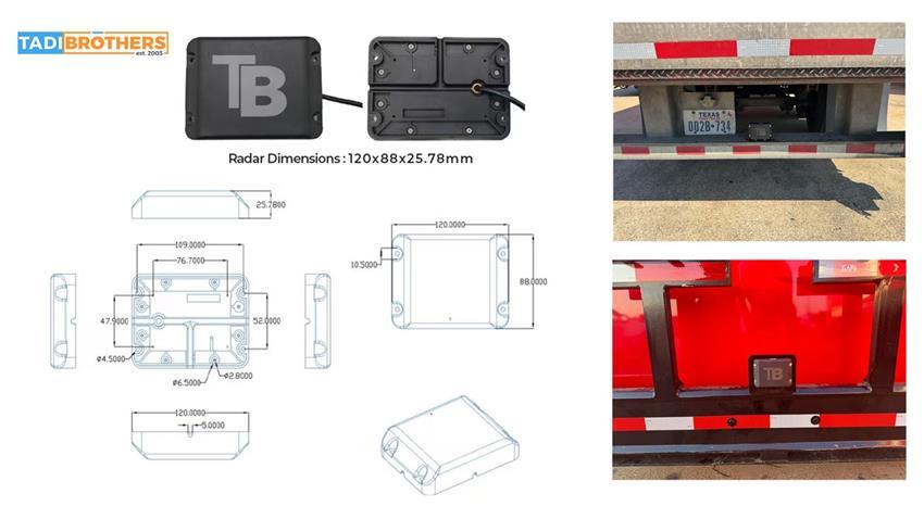77GHz 4-Sensor Radar System with 1080P Monitor & 4-Camera Bundle