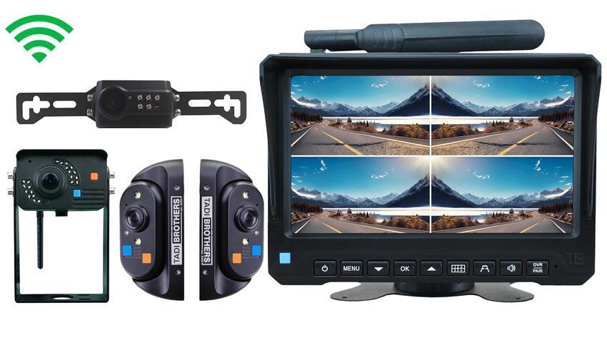 1080P Digital Wireless Rear View System with 1  RV Camera a license Camera and 2 Side Cameras (V3)