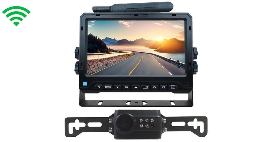 300ft Digital Wireless Range 1080P License Plate Backup Camera with 7-inch Screen (V3)