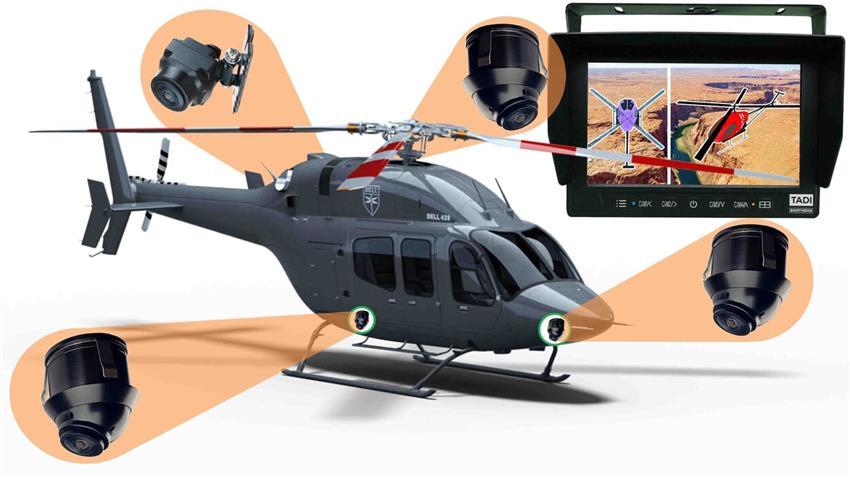 360° Helicopter Surround View Camera System – 1080P 3D Bird’s-Eye View with DVR