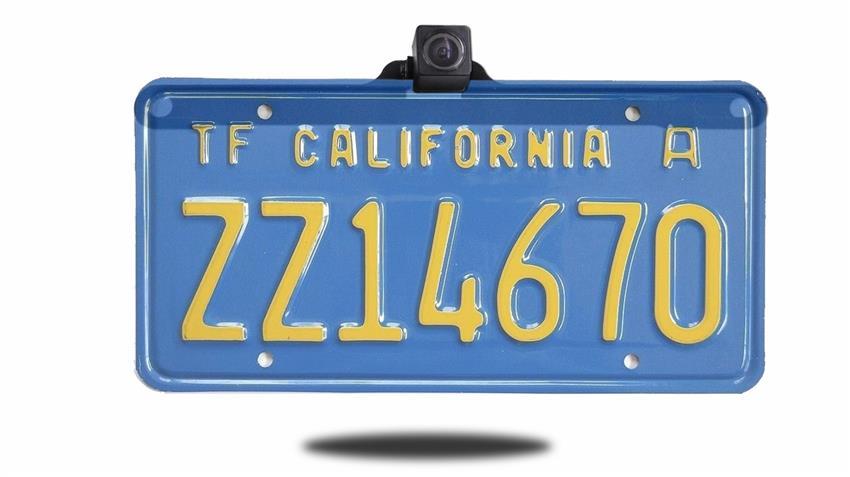 Power Acoustik BUC-2 License Plate Backup Camera – Waterproof – Wired – Universal – Black