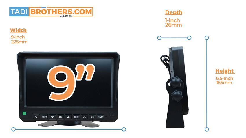 1080P 9-Inch Ultra Hi-Def Rear View Monitor for AHD Backup Cameras Only